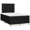vidaXL Giroletto a Molle con Materasso Nero 120x200 cm in Tessuto