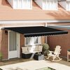 vidaXL Tenda Retrattile Nero 400 &times; 300 cm Poliestere e Acciaio