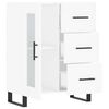 vidaXL Credenza 69,5x34x90 cm in Legno Multistrato Bianco Lucido