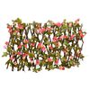 vidaXL Traliccio Edera Artificiale Espandibile Rosa Scuro 180x20 cm
