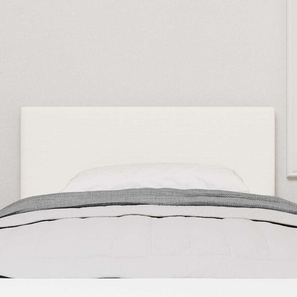 vidaXL Testiera LED con strisce LED Crema 90 cm Tessuto in Cords