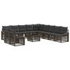 vidaXL Set Divano da Giardino 12 pz Grigio polyrattan