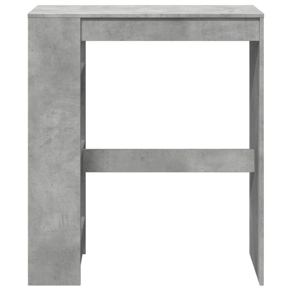 vidaXL Tavolo Bar con Rastrelliera Grigio 90x40x103,5 cm Multistrato