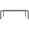 vidaXL Set da Pranzo da Giardino 11 pz in Polyrattan Marrone