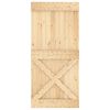 vidaXL Porta Scorrevole con Set Hardware 95x210 cm Legno Massello Pino