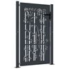 vidaXL Cancello da giardino antracite 100x125 cm acciaio design bamb&ugrave;