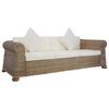 vidaXL Set di Divani 2 pz con Cuscini in Rattan Naturale