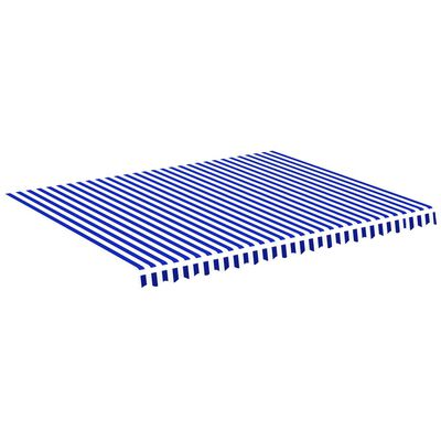 vidaXL Tessuto di Ricambio per Tenda da Sole Blu e Bianco 4,5x3,5 m
