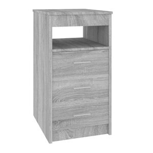 vidaXL Cassettiera Grigio Sonoma 40x50x76 cm in Legno Multistrato