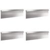 vidaXL Recinto per lumache 4 pz 100 x 3,5 x 25 cm Acciaio Inox Argento