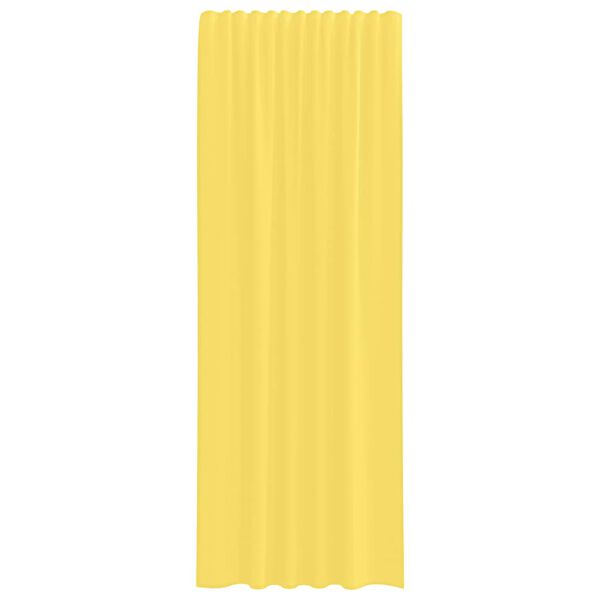 vidaXL Tende in Voile con Tasche per Aste 2 pz Giallo