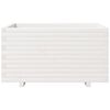 vidaXL Fioriera da Giardino Bianca 90x60x49,5cm Legno Massello di Pino