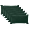vidaXL Federa 6 pcs HOUTEN Verde Scuro 40 x 80 cm Velluto