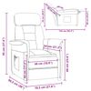 vidaXL Poltrona Recliner Crema Crema 70.5 x 96.5 x 95 cm