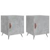 vidaXL Comodini 2 pz Grigio Cemento 40x40x50 cm in Legno Multistrato