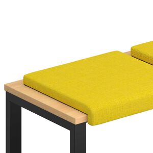 vidaXL Cuscino per panchina 4 pz Tessuto Giallo Chiaro