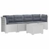 vidaXL Divano da Giardino a 4 Posti con Cuscini in Stile Rattan PP