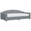 vidaXL Divano Letto con Materasso Grigio Chiaro 100x200 cm in Tessuto