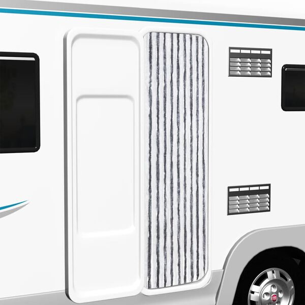 vidaXL Zanzariera Grigio e Bianco 56x200 cm Ciniglia