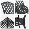 vidaXL Set di Tavolo da Giardino 5 pcs Nero Alluminio pressofuso