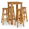 vidaXL Set da Bar da Giardino 5 pz in Legno Massello di Acacia