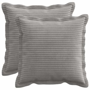 vidaXL Federa 2 pz HOUTEN Grigio Chiaro 30 x 30 cm corduroy