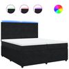 vidaXL Giroletto a Molle con Materasso Nero 200x200 cm in Velluto