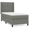 vidaXL Giroletto a Molle con Materasso Grigio Scuro 100x200 cm Tessuto
