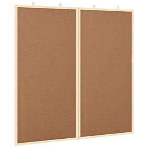 vidaXL Bacheca degli Annunci 80 x 80 x 1.4 cm Legno di pino massello