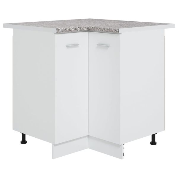 vidaXL Piano Cucina Angolare Grigio Trama Granitica Legno Multistrato