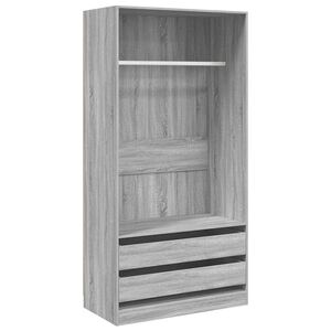 vidaXL Armadio Grigio Sonoma 100x50x200 cm in Legno Multistrato