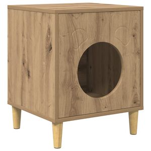 vidaXL Casa per Gatti Rovere Artigianale 42,5 x 40 x 53 cm