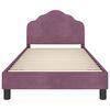 vidaXL Struttura letto bambini con testata Viola 90 x 200 cm Velluto