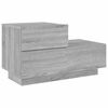 vidaXL Comodino con Luci LED Grigio Sonoma 70x36x40,5 cm
