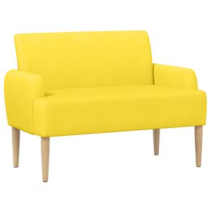 vidaXL Loveseat con bottoni imbottiti Giallo Chiaro 116 x 67 x 81 cm