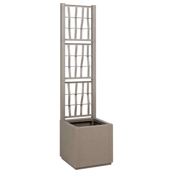 vidaXL Vaso da giardino Grigio 36 x 36 x 140 cm Polipropilene