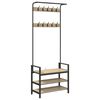 vidaXL Appendiabiti con lo scaffale Rovere Sonoma 75 x 34 x 184 cm