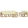 vidaXL Set di divani da esterno 7 pz Bianco e Crema