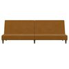 vidaXL Divano Letto a 2 Posti con Poggiapiedi Marrone in Velluto