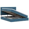 vidaXL Letto con contenitore e materasso Blu Scuro 180 x 200 cm