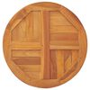 vidaXL Piano Tavolo in Legno Massello di Teak Rotondo 2,5 cm 50 cm