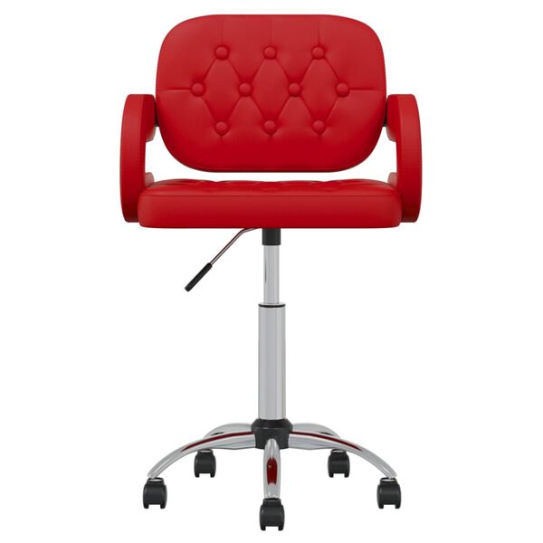 vidaXL Sedie da Pranzo Girevoli 2 pz Rosso Vino in Similpelle