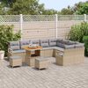 vidaXL Set Divano da Giardino con cuscino 12 pcs Beige e Grigio Chiaro