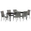 vidaXL Set da Pranzo per Giardino 7 pcs Grigio
