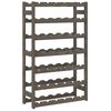 vidaXL Portabottiglie per 42 Bottiglie Grigio Legno Massello di Pino