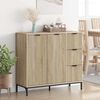 vidaXL Credenza rovere sonoma 89.5 x 33 x 82 cm Legno multistrato