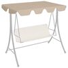 vidaXL Baldacchino per Dondolo Giardino Beige 188/168x145/110 cm