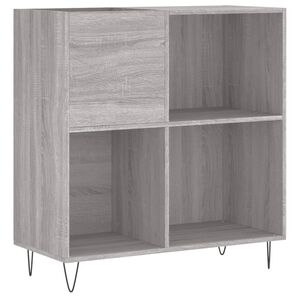vidaXL Mobile Porta Dischi Grigio Sonoma 84,5x38x89 Legno Multistrato