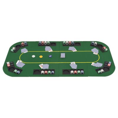 vidaXL Tavolo da Poker Pieghevole in 4 8 Giocatori Rettangolare Verde