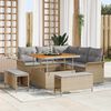 vidaXL Set Divano da Giardino con cuscino 8 pcs Beige e Grigio Chiaro